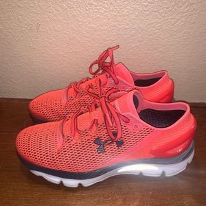 Neon Watermelon Pink Under Armour Sneakers